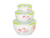 3 set ceramic bowls, BS2981RC/GA, Green apple